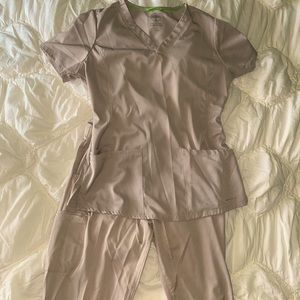 Small/Medium HEALING HANDS scrubs in the color “khaki”